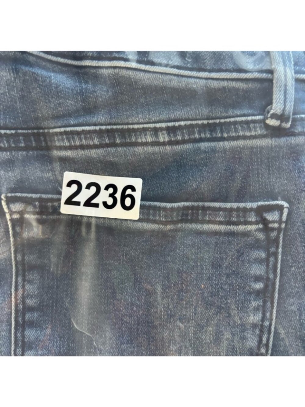 Driftwood Wyatt Flare Flare Exposed Button Fly Distressed Medium Wash Size W26 - Picture 11 of 11